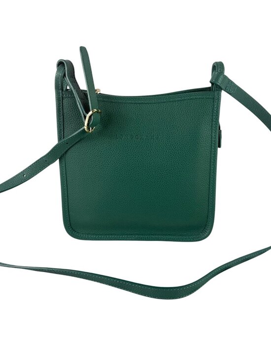Longchamp Handbags - LONGCHAMP Le Foulonne Teal Leather Small Crossbody Shoulder Bag Made in France